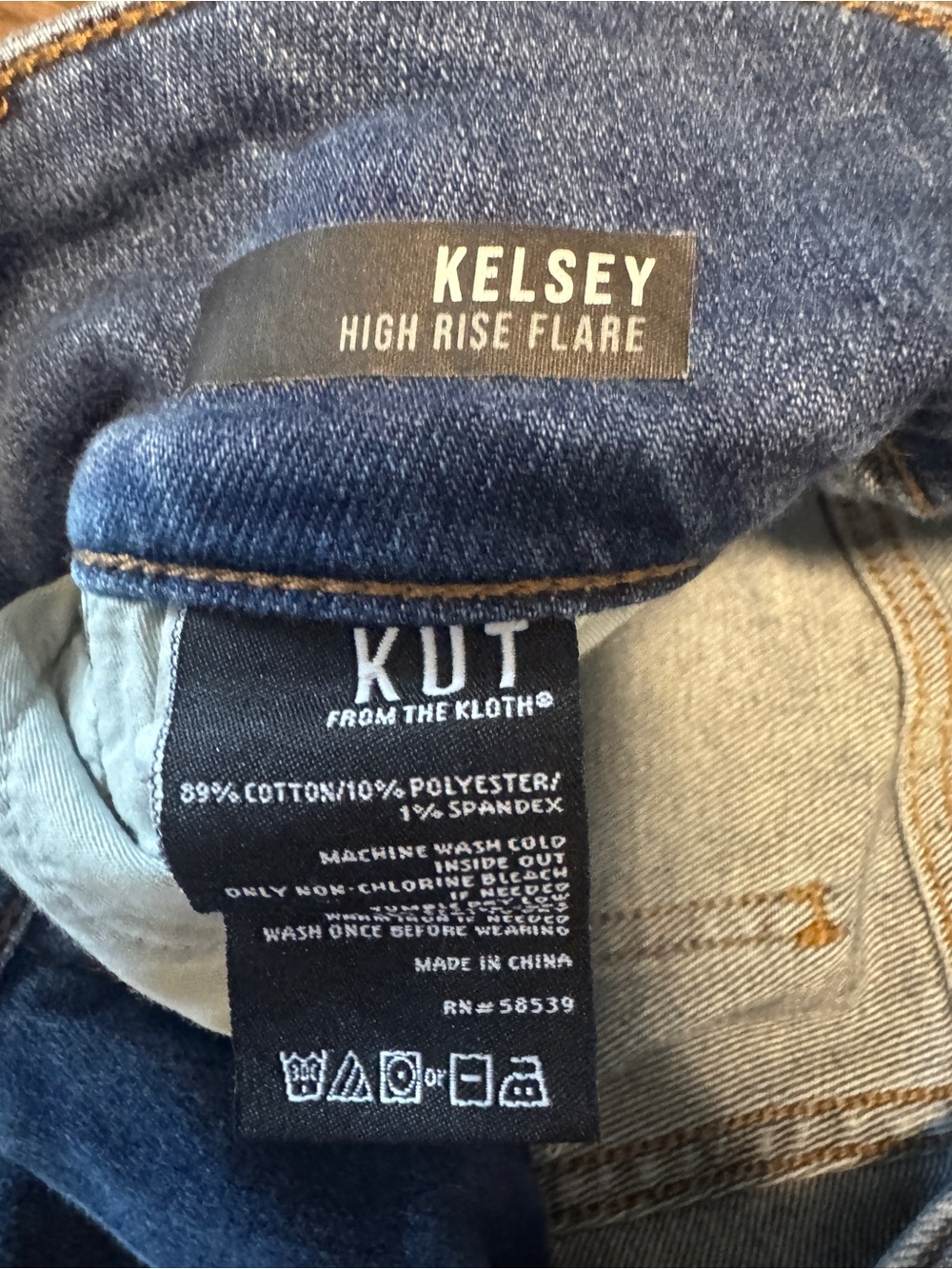Kut from the Kloth Kelsey High Rise Flare Jeans size 4 with stretch - Picture 4 of 6